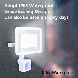 MIWAT 3Pack 20W LED Motion Sensor Flood Lights, PIR Sensor Lamp, 6000K Intelligent Daylight, Super Bright Waterproof Security Floodlight for Patio Ourdoor