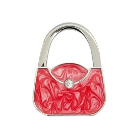 Wrapables Stylish Purse Hook Hanger, Foldable Handbag Table Hanger, Rose Handbag