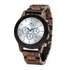 VICVS Men's Wooden Watch, Natural red Sandalwood/Black Walnut Japanese Quartz