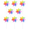 JUKOTA 8 Stück Vogelabwehr Windrad, Regenbogen Windrad Balkon, Windrad Kinder,