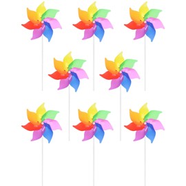 JUKOTA 8 Stück Vogelabwehr Windrad, Regenbogen Windrad Balkon, Windrad Kinder, Taubenabwehr windrad, Vogelabwehr Windrad Garten für Protect Garten, Balkon, Obstgarten, Hof