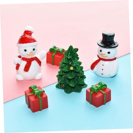 Ciieeo 10pcs Mini Snowman Resin Crafts Adorable Christmas Decorations for DIY Micro Landscapes Cute Snowman Figurines for Festive Parties and Home Decor