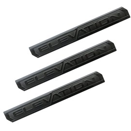 Zcardon 3pcs 2019-2021 Elevation Emblems Door Tailgate Badge Replacement for Sierra 84682634 (Shiny Black)