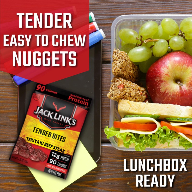 Jack Link's Premium Cuts Beef Steak Tender Bites, Teriyaki, 1.25