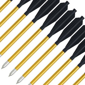 FFTⓇ 12 x 6.5 Pistol Crossbow Zombie Green Bolts Aluminium Steel Tips Arrows 50-80LB