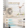 Zuvas Desk Fan Battery Operated Fan Rechargeable 180°Tilt Folding Personal