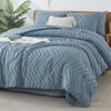 Litanika Grayish Blue California King Size Comforter Set with Sheets