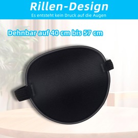 3 Stück Augenklappe,Verstellbare Augenklappe Medizinisch,Augenpflaster Erwachsene und Augenpflaster Kinder,Bequeme Schwamm Eye Patches,für Erholungsphase nach Operationen,Täglicher Gebrauch