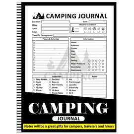 Camping Journal: Vacation Trip Diary Notebook | Family RV Travel Logbook | Memory Book For Adventure Notes - 8.5" x 11" 100+ Pages