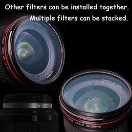 77mm HD UV Filter for RF 24-105 mm f/4L Lens for Canon EOS R5 R6 R RP Camera, and for AF-S NIKKOR 24-120mm f/4G AF-S 28mm f/1.4E for Nikon D780 D850 D750 Camera-1Pack