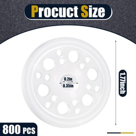 Taiyin 800 Pcs 1.77 Inch/ 45 mm Plastic Washers Foam Board Insulation Load Spreading Polypropylene Washers for Fixing and Supporting Rigid Foam Spreading for Screws Nail