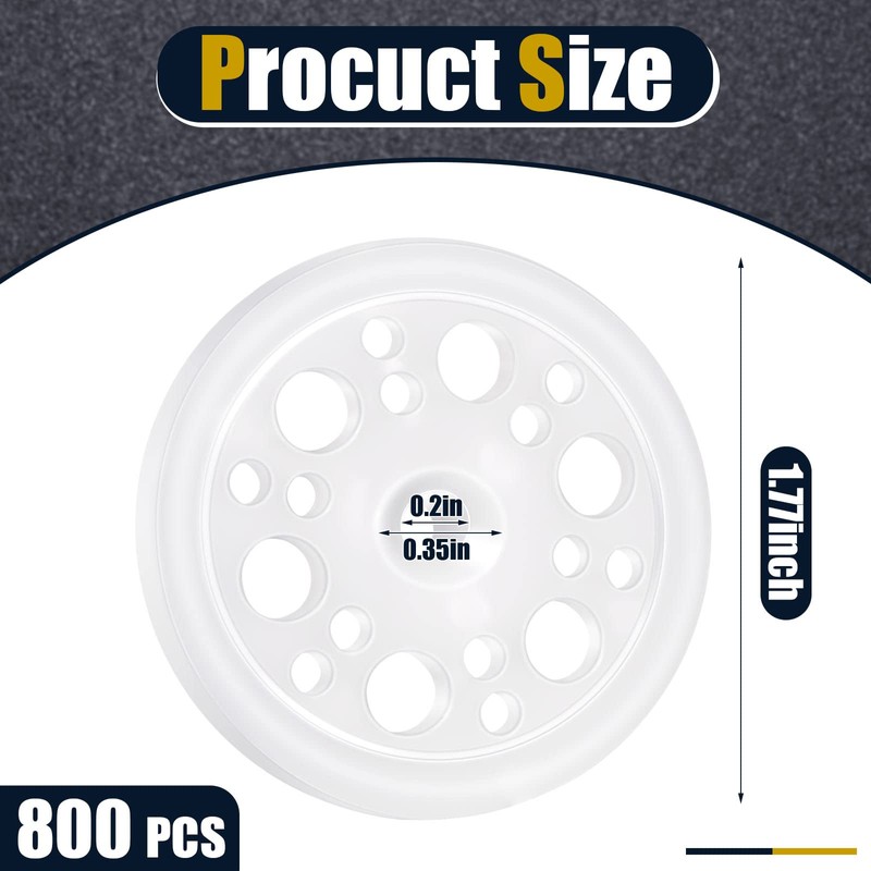 Taiyin 800 Pcs 1.77 Inch/ 45 mm Plastic Washers Foam