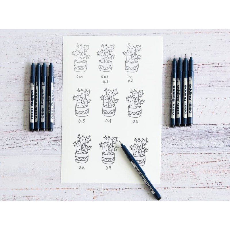 edding 1880 profipen - black - 10 pens - line