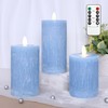 Rustic Blue Flameless Candles with Remote Control & Timer Function