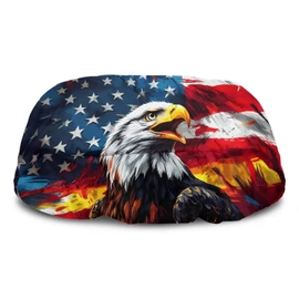 Eagle American Flag Waterproof Winch Cover, Badlands Winch Cover, Breathable Winch Dust Covers, Winch Protection Cover Dust-Proof, UV-Resistant for Electric Winches