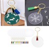 Roczential 120 Pack Blanks, Craft Tassels, Bulk Acrylic Keychain for