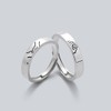 Chereda Holding Hands Couple Rings Creative Design 925 Silver Adjustable