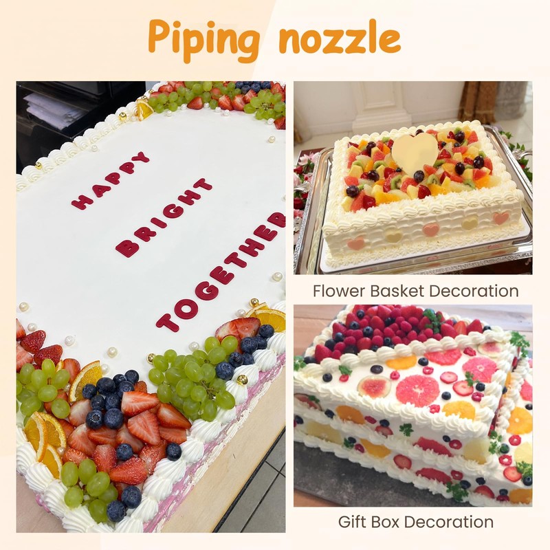 3 Pcs Large Icing Tips, Stainless Steel Big Piping Tips