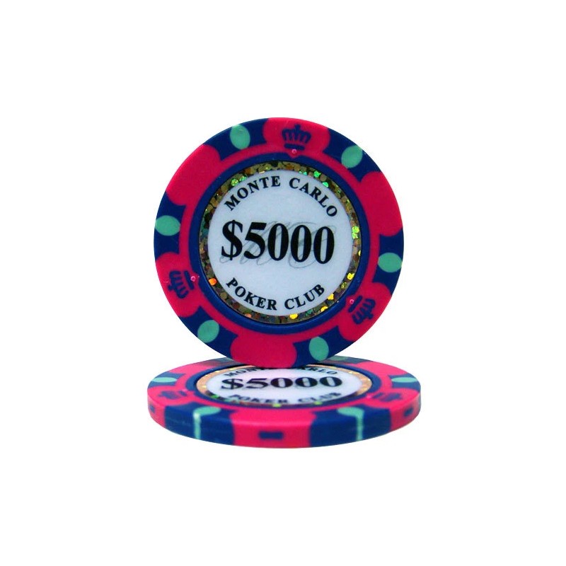 New Bulk Lot of 200 Monte Carlo Poker Chips -