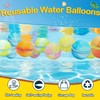 24 Pcs Reusable Water Balloons Refillable Magnetic Water Bombs Tie-dye