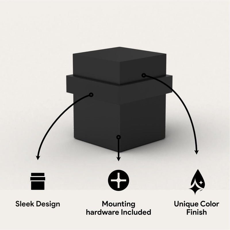 Mega Handles Square Floor Door Stopper, Quickly Installed Wall Protector