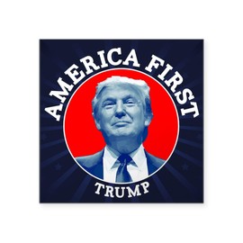 CafePress Trump America First Calendar Sticker Square Bumper Sticker Car Decal