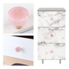 Nupuyai 2pcs Rose Quartz Round Crystal Stone Drawer Knobs Set,
