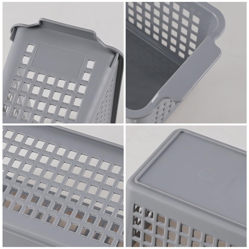 Julyeen 6 Pack Plastic Slim Storage Baskets, Pencil Holder for