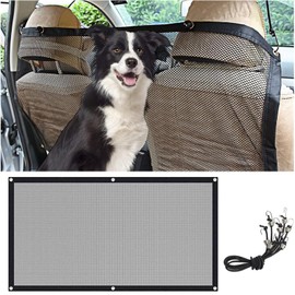 NieYat Car Dog Net 75 x 115 cm Dog Gate Car Boot with 4 Hooks, Divider Boot Dog, Ideal for Dogs and Pets Safe Travel