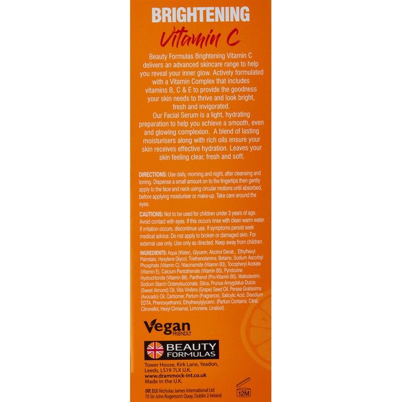 Beauty Formula Vitamin C Brightening Face Serum 30MI