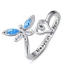 Palpitate Sterling Silver Dragonfly Adjustable Ring - Always In My