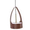 LED Chandelier Pendant Lamp Wood Grain Imitation Iorn Warm Lighting