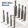 sourcing map 2pcs SDS Max Ground Rod Driver 23/64" for