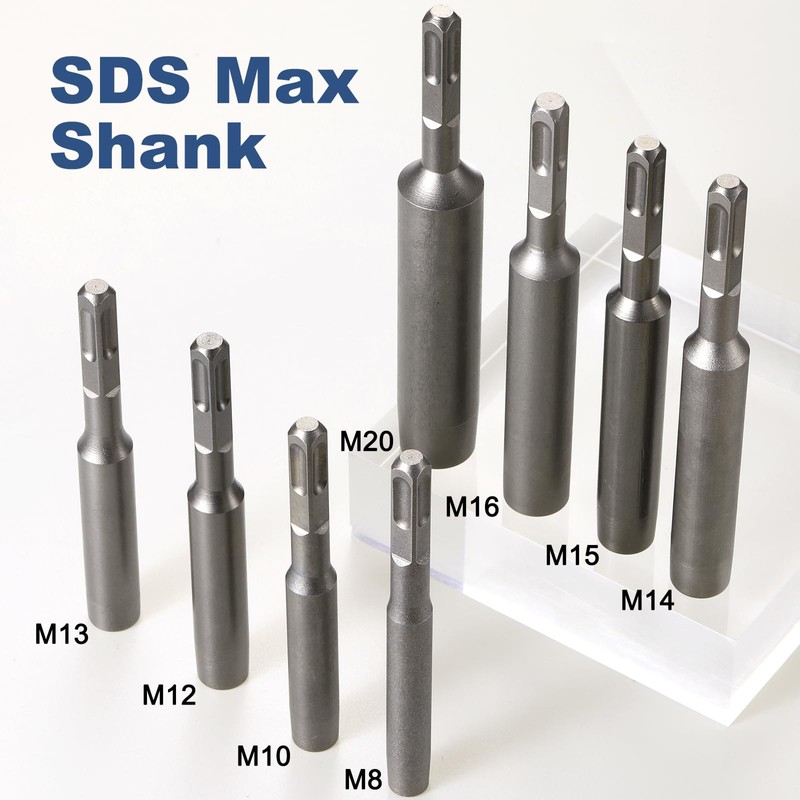 sourcing map 2pcs SDS Max Ground Rod Driver 23/64" for