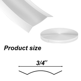 RV Trim molding Screw Cover, 3/4-inch Wide White Vinyl RV Trim for RVs, Campers and Travel Trailers(25 FT)