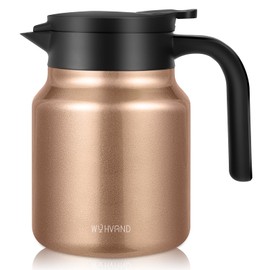 WYHVAND 34Oz Thermal Coffee Carafes For Keeping Hot/Cold, Stainless Steel Coffee Carafe, Dustproof Insulated Water Carafe for Party/Home,Copper
