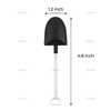 AUEAR 100 Pack Mini Shovel Shape Spoons Black Plastic Disposable