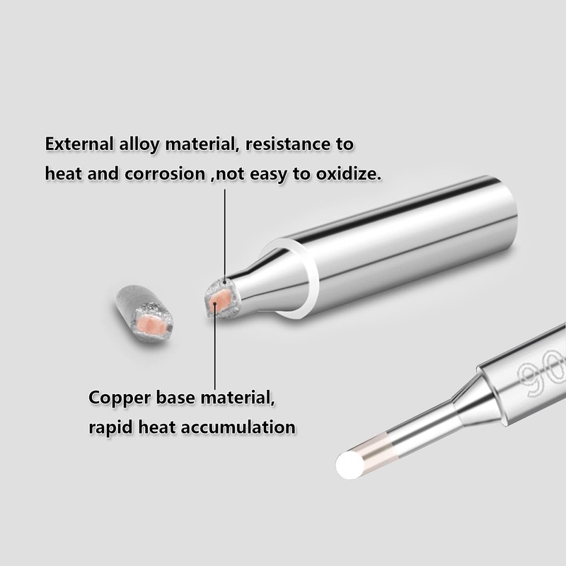 Soldering Iron Tips 10Pcs，900M Lead-Free Replaceable Soldering Tip kit
