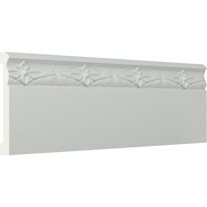 Ekena Millwork Endurathane Sussex Baseboard Moulding, 4"H x 5/8"P x