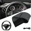 Xkeribom Steering Wheel Cover Lace-Up Leather 37-38 cm Black 12