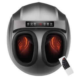 Foot Massager with Heat - 45 massage combinations, Deep Kneading, Compression, Foot Massager Machine with Multiple Massage Modes & Adjustable Air Intensity & Vibration, Electric Foot Massager