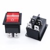 mxuteuk 3pcs AC110V/120V Rocker Switch DPST ON-Off 4 Pin Red