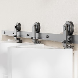 BONIKLUBA 66" Bi-Folding Barn Door Hardware Track Kit Suitable for 4 Door Panels,New Accordion Style,Sturdy&Smoothly,Easy Install(Door Not Included)