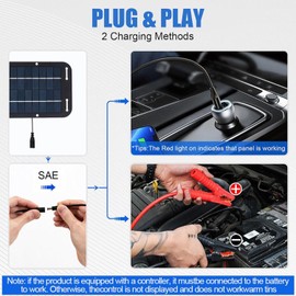 Solar Panel Kit, 30W 12V Solar Panel Charge Kit with 10A Solar Charge Controller Polycrystalline Silicon Solar Panel Starter Kit for 12V Car RV Boat Marine Trailer