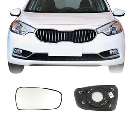 Passenger Side Mirror Replacement Glass for Kia Forte / Forte5 2014-2018,Automotive Exterior Heated Right Side View Mirror Glass for 2014 2015 2016 2017 2018 Kia Forte / Forte5(SKOUIO 01-S)