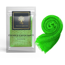 Sarhaana African Shower Net Djampe Sponge Scrub Glove Flower XL Accessories for Women Men Kids Body Scrub Green