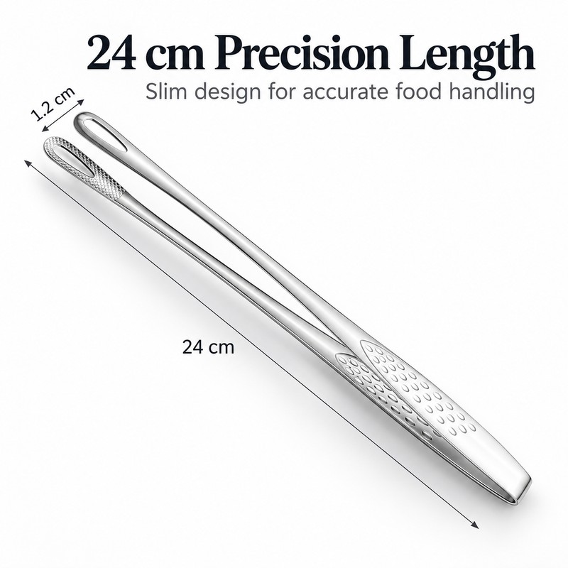 24 cm Stainless Steel Kitchen Tongs – 304 Steel Cooking