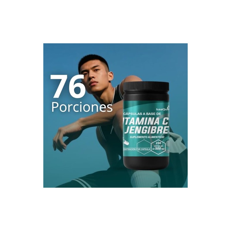 Vitamina C con Jengibre en Cápsulas | 230 Cápsulas de