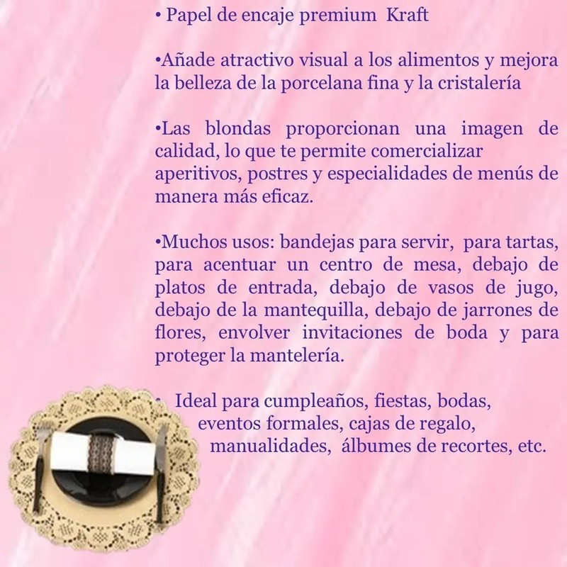 Blondas Papel Cafe Kraft 100pzs 12 30cm Vintage Premium