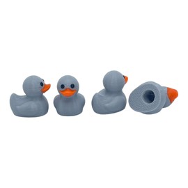 Rubber Duck Valve Stem Cap Set - Multiple Colors (Gray)